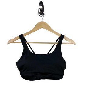 Athleta Black Deep V Criss Cross Back Sports Bra in a size XS.